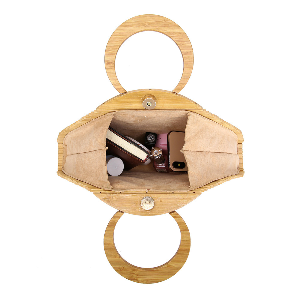 1616029089019.jpg Fashion Creative Retro Portable Bamboo Straw Woven Bag - Image 2