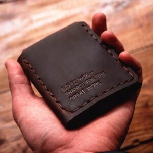Tri-fold personalized retro wallet