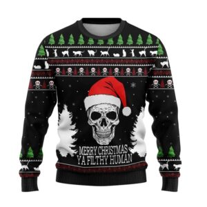 3D-printed Skull Christmas Sweater
