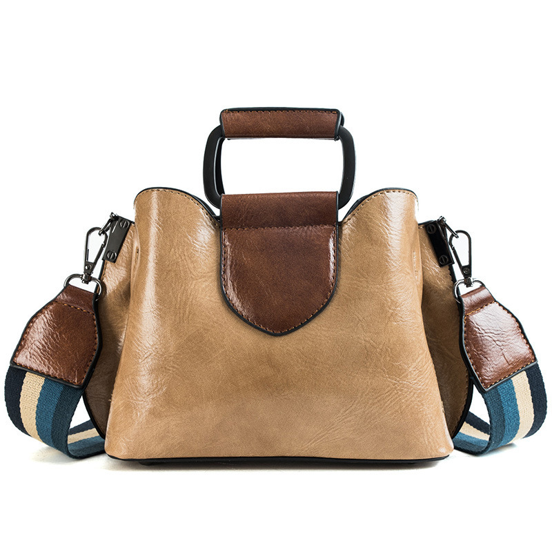 610077066969.jpg Oil wax leather bucket bag color shoulder strap handbag