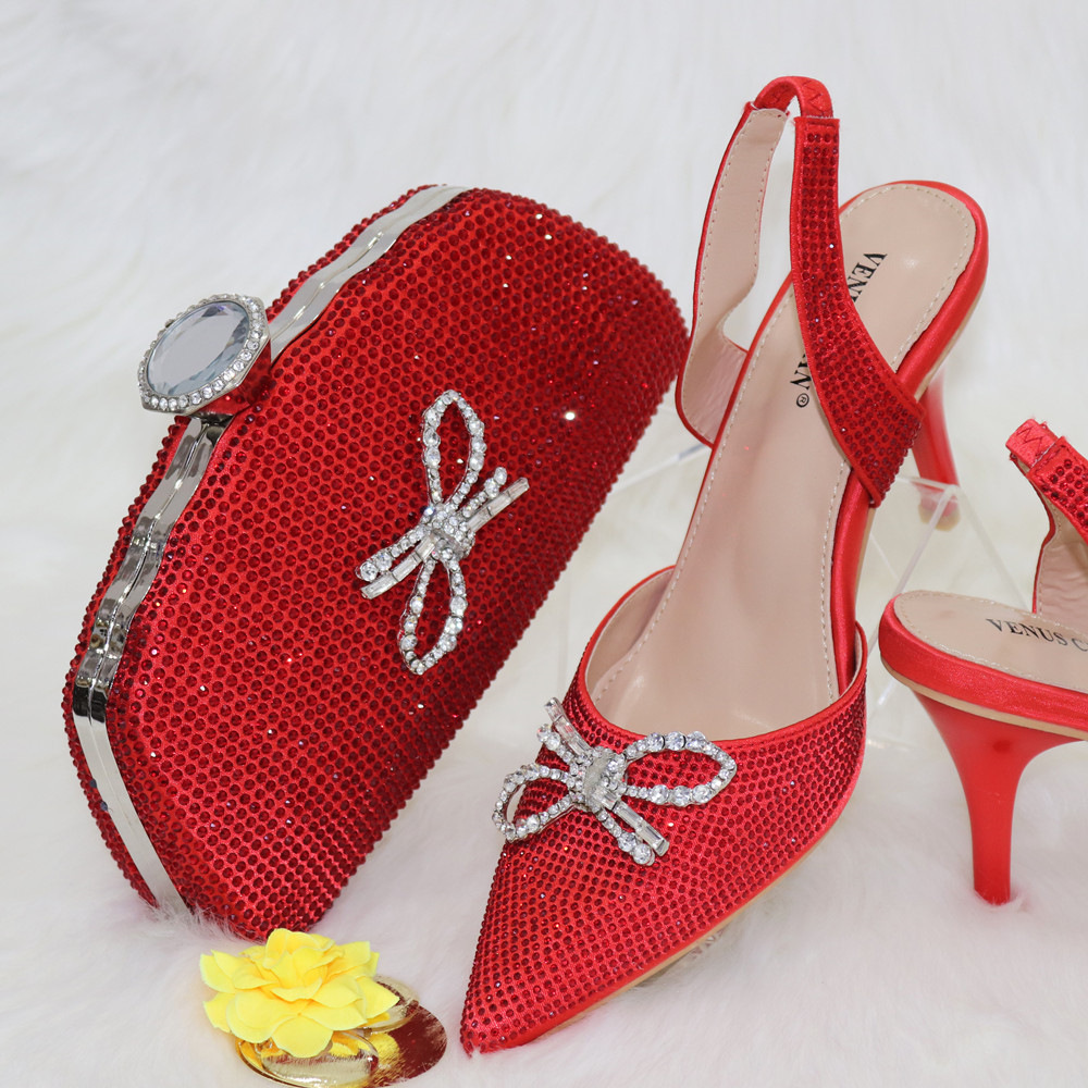 6a067a92-e213-4e03-a8e5-7129be0492f9.jpg Ladies Bow Silver Buckle Design Pointed High Heels And Bags - Image 7