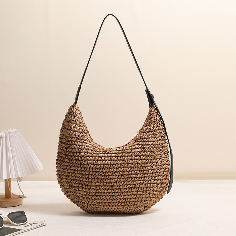 afffbe12-c35b-4c80-9283-9abb39cd1f16.jpg Fashionable Irregular One-Shoulder Straw Beach Bag - Image 7