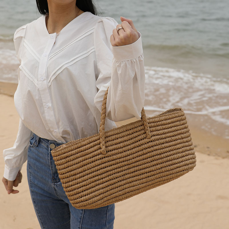 b02511ff-a489-47da-921f-458dede00b10.jpg Ladies Straw Large Capacity Seaside Beach Bag - Image 6
