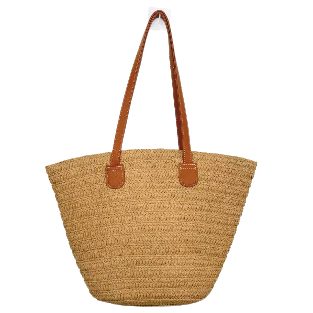 ec5e791d-2f32-4953-8e8a-8df3e497b600.jpg Straw Women's Large Capacity Vacation Beach Bucket Bag - Image 3